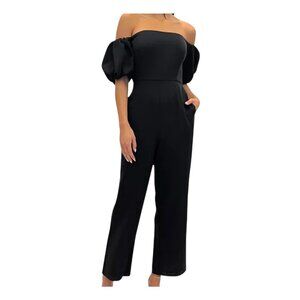 Sam Edelman Womens Black Puff Sleeve Jumpsuit Size 0 NWT